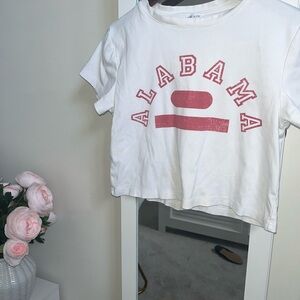 Le Lis Kids White and Pink Graphic Tee